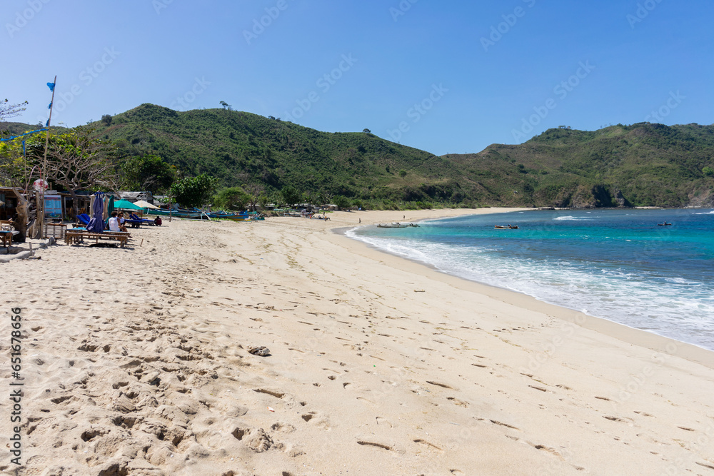nice paradise beach in ubud, south of lombok island, indonesia nice paradise beach in ubud, south of lombok island, indonesia
