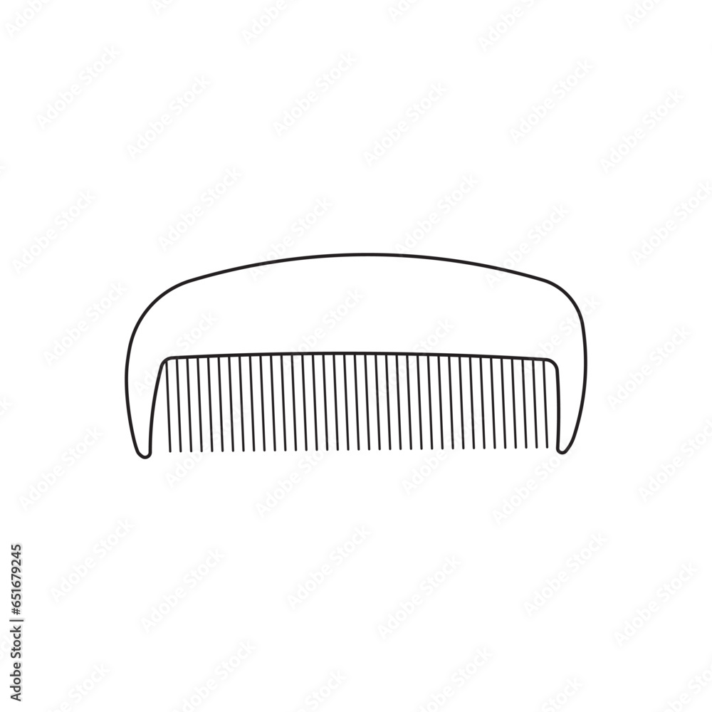 Hand drawn cartoon Vector illustration comb icon in doodle style Hand drawn cartoon Vector illustration comb icon in doodle style