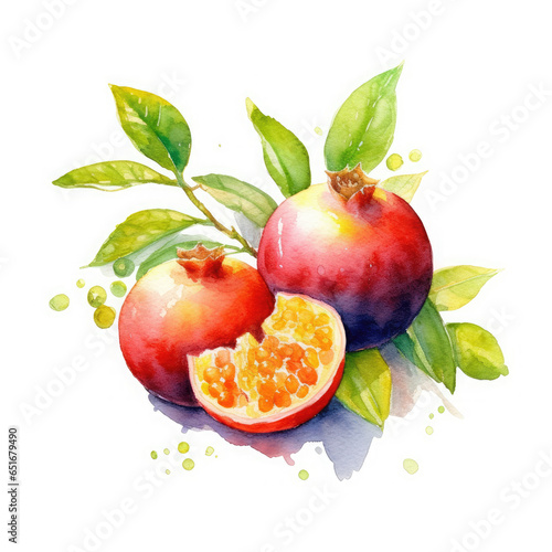 watercolor illustration of Makoy fruits, painted with delicate brushstrokes, AI Generated photo