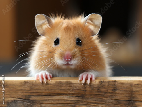 adorable hamster standing on his rear paws