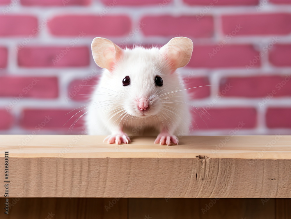 Obraz premium adorable hamster standing on his rear paws