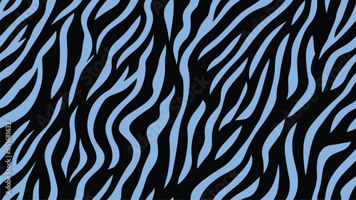 Zebra monochrome seamless pattern. Vector animal skin print. Fashion stylish organic texture. 