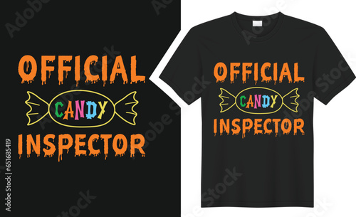 Official candy inspector T shirt design. 