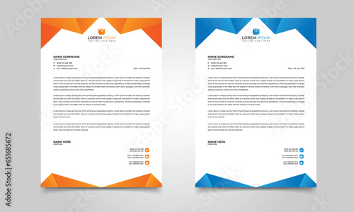 Modern Corporate Letterhead design template