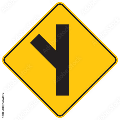 bifurcación a la izquierda, icono, vector, símbolo, silueta, ilustración, señal de prevención, señal color amarillo, pictograma, rombo, preventivo, señales, imagen, indicar, norma, normatividad, anunc