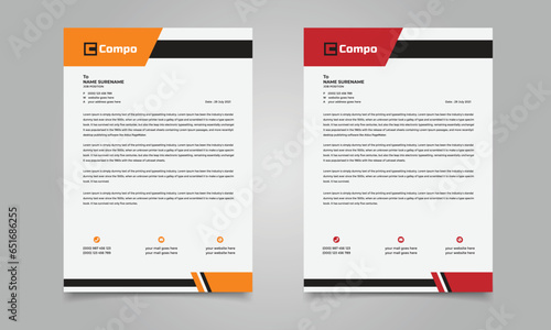 Modern Corporate Letterhead design template