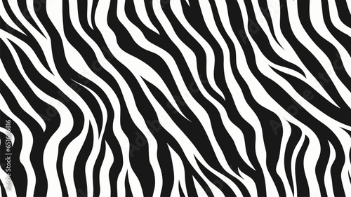 Zebra monochrome seamless pattern. Vector animal skin print. Fashion stylish organic texture.