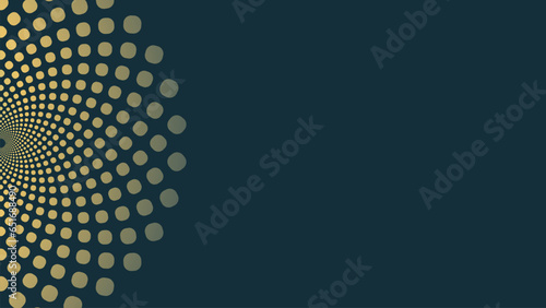 Abstract spiral vortex spinning background in gradient color style. This simple minimalist design spiral dotted background can be used as a banner or wallpaper.