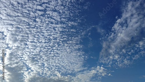 Landscape with cirrocumulus clouds moving in the afternoon photo