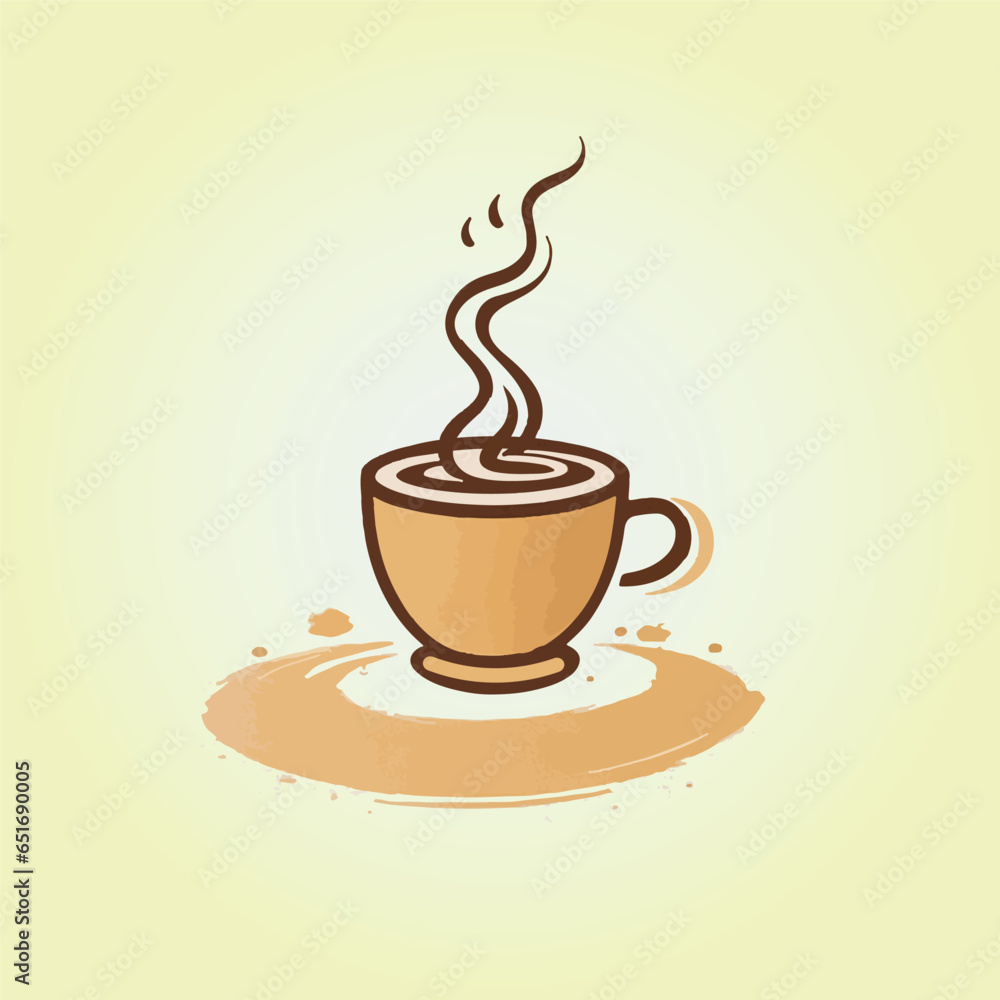 Obraz premium Vector a cup of coffee vector illustration