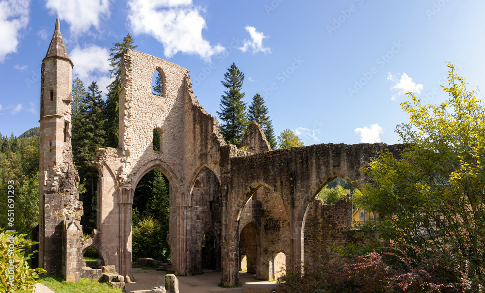 Ruine eines Klosters im Schwazwald in der Ortschaft Allerheiligen