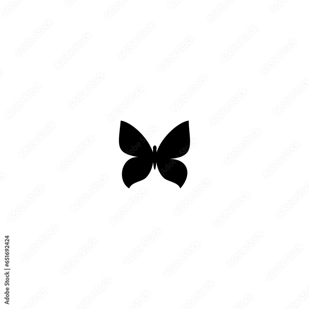 Butterfly icon on white background. Butterfly icon on white background.