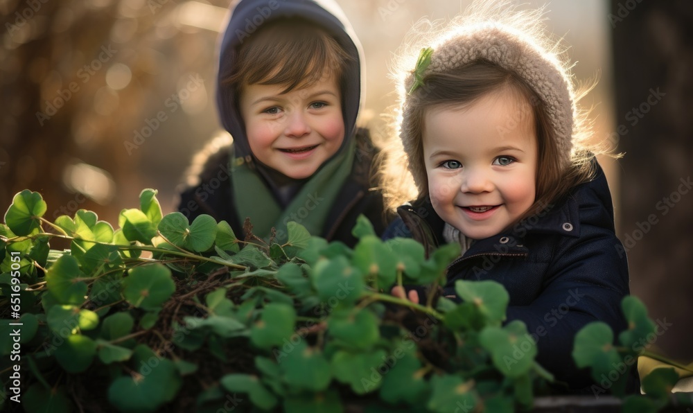 Two kids smiling together. Winter season. Sunset light. Two kids smiling together. Winter season. Sunset light.