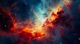 Galaxies, nebula and stars in space. Abstract space background.