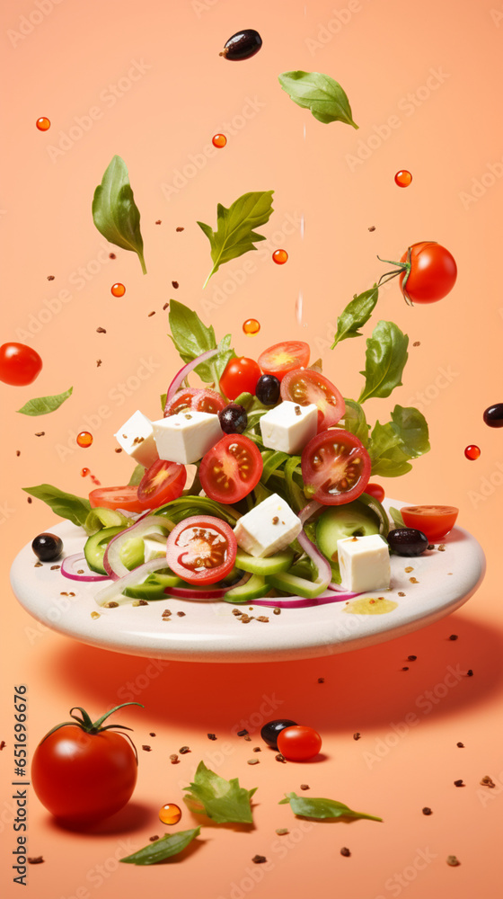 vegetables salad green onions ch, generative ai. vegetables salad green onions ch, generative ai.