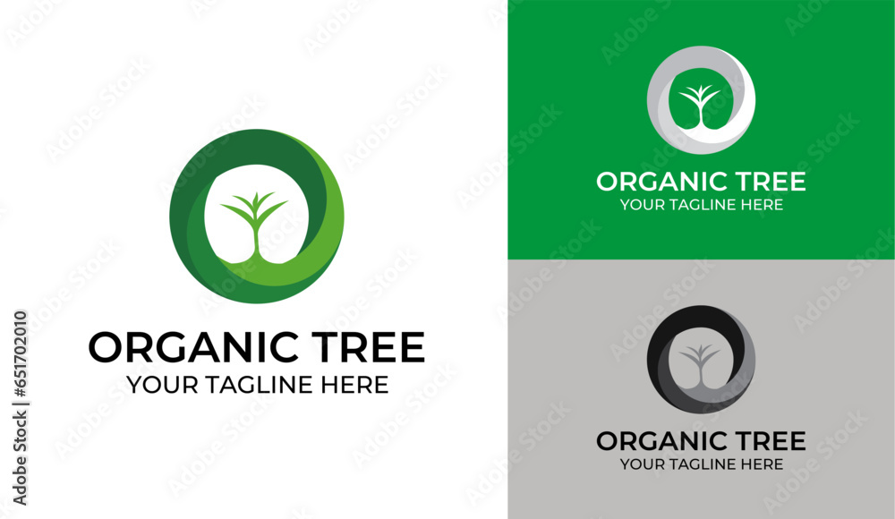 Organic Tree logo Design template O Letter Logo Design Template Organic Tree logo Design template O Letter Logo Design Template