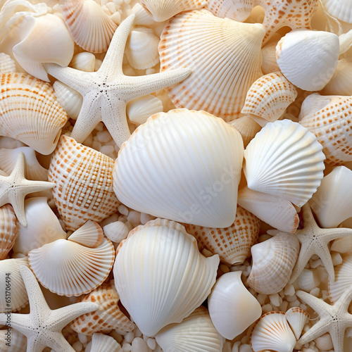 seashells on the beach © DenisIgnatenco
