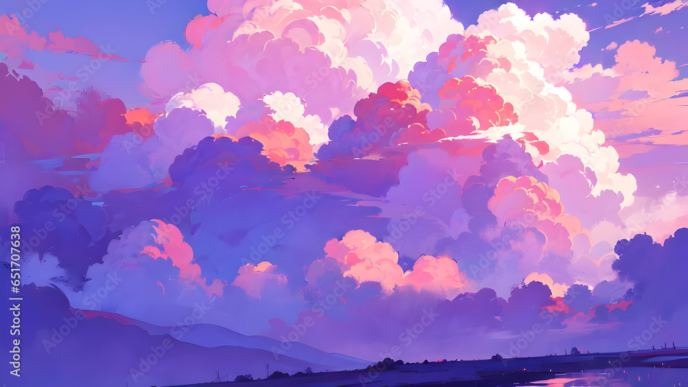 Pink clouds