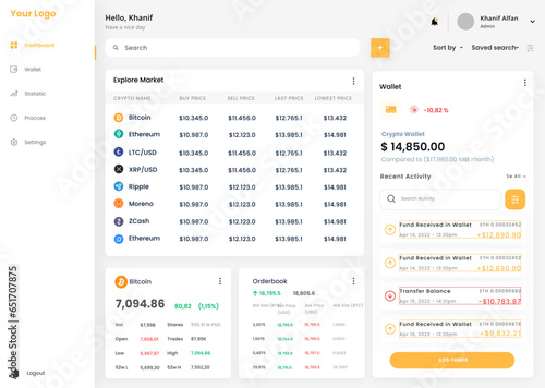 Investment, Trade Market, Wallet, Portfolio Stats, Trading and Crypto Dashboard Software CMS Template