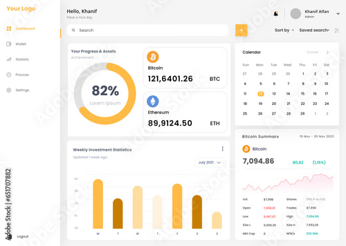 Investment, Trade Market, Wallet, Portfolio Stats, Trading and Crypto Dashboard Software CMS Template