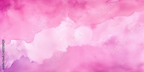 Abstract pink magenta watercolor painted paper texture background banner | Generative AI