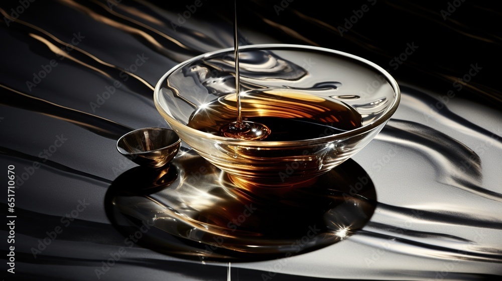 soy sauce on a black background soy sauce on a black background