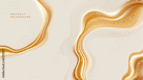 Aesthetic beige and gold golden dust glitter elegant shine background 3d render beauty display vector