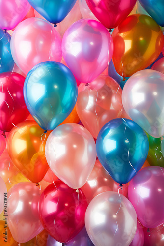 Shiny balloons background, full frame cover