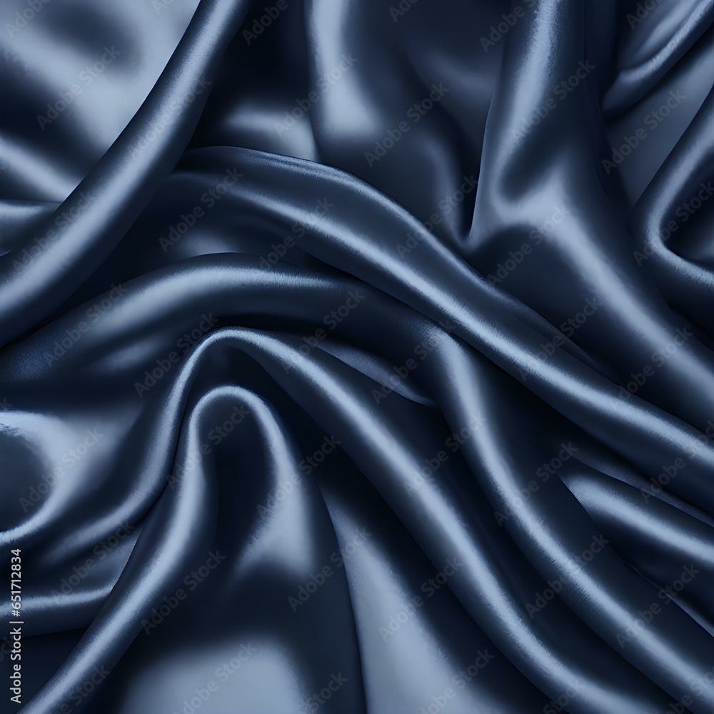 Dark blue silk satin. Soft folds. Fabric. Navy blue luxury background. Space for design.Wavy lines.Banner. Wide.Long. Flat lay, top view table. Beautiful. Elegant. Birthday, Christmas, Valentine's Day Dark blue silk satin. Soft folds. Fabric. Navy blue luxury background. Space for design.Wavy lines.Banner. Wide.Long. Flat lay, top view table. Beautiful. Elegant. Birthday, Christmas, Valentine's Day