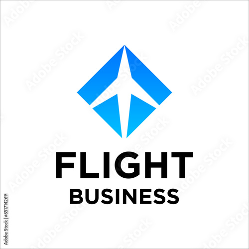 Simple modern paper plane for aircraft aeroplane airplane aviation logo design