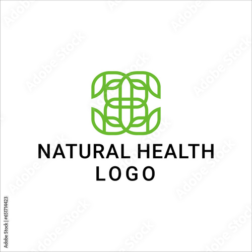 Simple beauty mandala floral, natural luxury flower pattern logo design