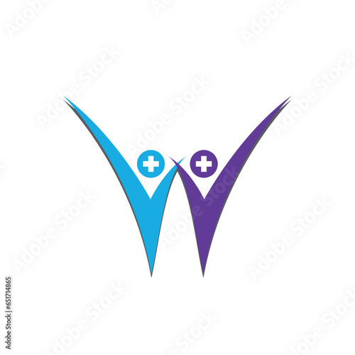 abstract vector logo, logo for healthcare activities