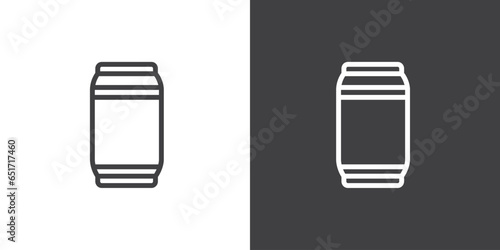 Drink can icon, Drink can packaging vector icon in trendy line style on white background. Soft drink icon in modern packaging.