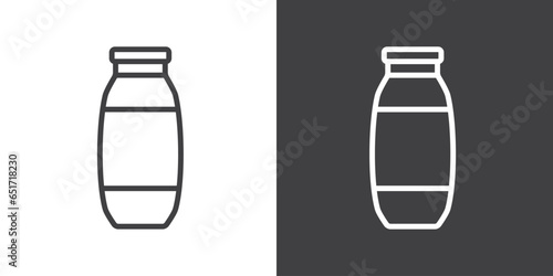 Drink bottle icon, Soft drink icon in modern packaging. Drink packaging vector icon in trendy line style on white background.