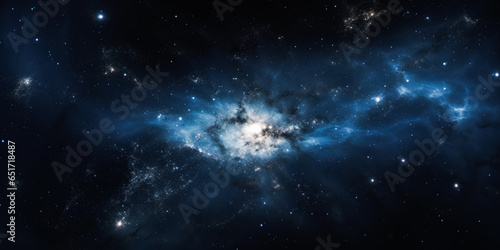 space galaxy background. Panoramic view