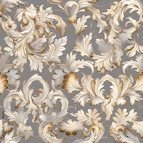 Historical and traditional patterns and motifs seamless pattern, AI Generated