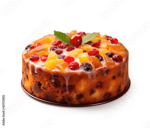 Delicious Fruitcake Isolate...