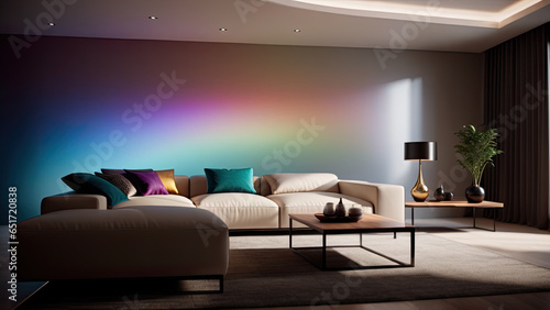 Abstract colorful mural for home decor