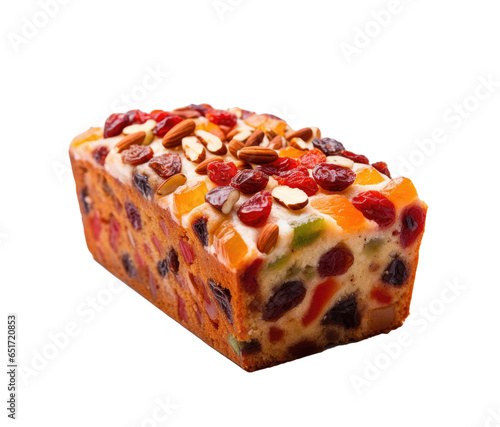 Delicious Fruitcake Isolate...