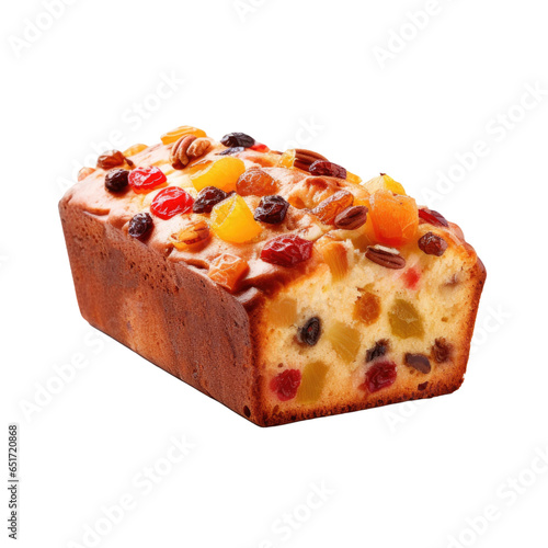 Delicious Fruitcake Isolate...
