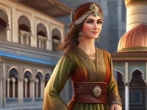 Haseki Sultan, wife of the Ottoman sultan. Ottoman Woman. Beautiful Ottoman Princess.