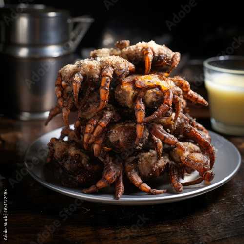 Deep-fried tarantula, surreal food