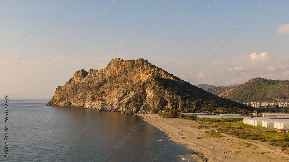 Gazipasa castle and Koru beach. Gazipasa castle and Koru beach.