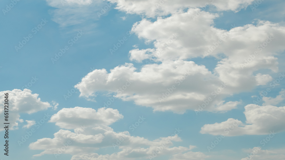 banner of a calm summer sky with clouds