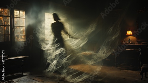 ghostly apparition of a terrifying Victorian woman.