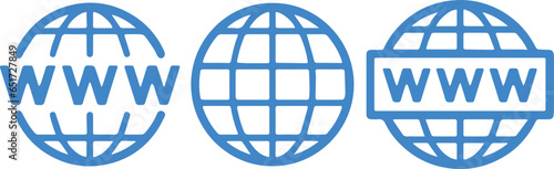 Vector illustration icon set for a world wide web internet connection, communication on a white background Pixel perfect icon 