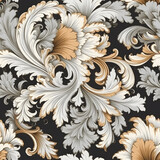 Historical and traditional patterns and motifs seamless pattern, AI Generated