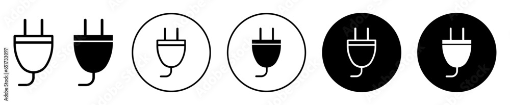 electrical plug icon. Green energy power supply adapter with cable cord symbol set. Electric wire connect to unplug ev charger vector sign. Electric power adapter plug socket line logo. electrical plug icon. Green energy power supply adapter with cable cord symbol set. Electric wire connect to unplug ev charger vector sign. Electric power adapter plug socket line logo.