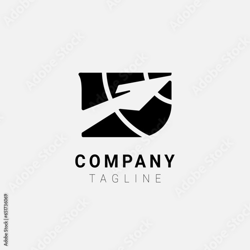 j arrow archery minimalist logo design