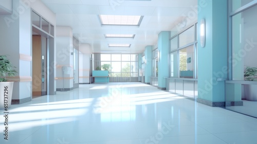 Wallpaper Mural Photo of a plant in a long hallway Torontodigital.ca